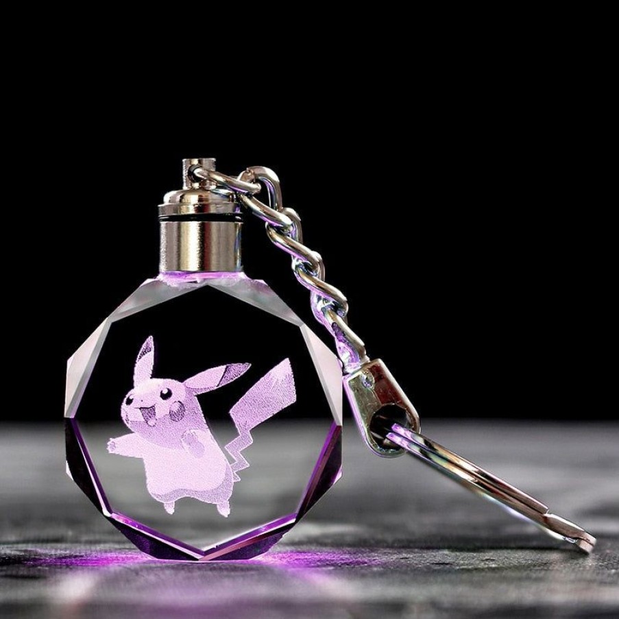 Pokemon Merch PKM  | Pokemon Kristall Keychain Schlusselanhanger Verschiedene Motive